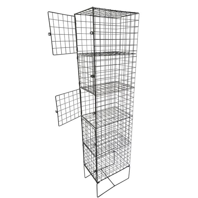 Wire Metal Locker - Powder Coated Steel Mesh - Single - 5 Doors - 5 Tier