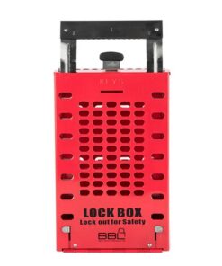 Lockout Box - Group - Holds 14 Locks - Red - Steel - 16.3 x 9.5 x 35.1 cm