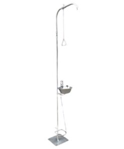 Single Column Safety Shower - Hand and Foot Operated Shower - 30 x 60 x 230 cm