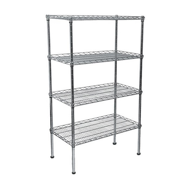 Wire Steel Shelving 4 Shelves - 150 x 120 x 45 cm