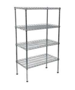 Wire Steel Shelving 4 Shelves - 150 x 120 x 45 cm