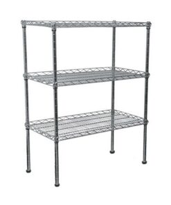 Wire Steel Shelving 3 Shelves - 150 x 120 x 45 cm