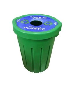 Refuse Recycle Bin with Flat Lid - One Hole - Plastic - 85L