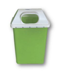 Recycle Bin with Lid - Plastic - 50L - 39 x 22 x 74 cm