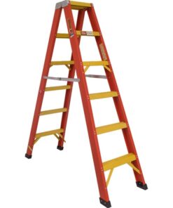 Fibreglass Double Sided Step Ladder - Industrial - Heavy Duty - 14 Step - 4.2m