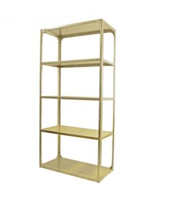 Bolted Shelving Steel Bay 5 Shelves - Uni-Angle - Five Shelf Kit - Painted - 335.3 x 91.4 x 76.2 cm