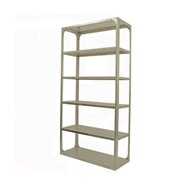 Bolted Shelving Steel Bay 6 Shelves - Uni-Angle - Six Shelf Kit - Painted - 335.3 x 91.4 x 45.7 cm