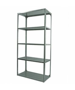 Bolted Shelving Steel Bay 5 Shelves - Uni-Angle - Five Shelf Kit - Galvanised - 304.8 x 91.4 x 45.7 cm