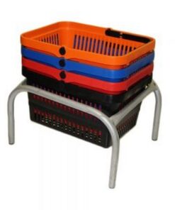 Jumbo Shopping Basket Stand - Static - Steel