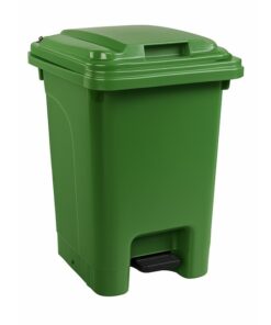 Plastic Pedal Bin - Foot Operated - 60L - Green