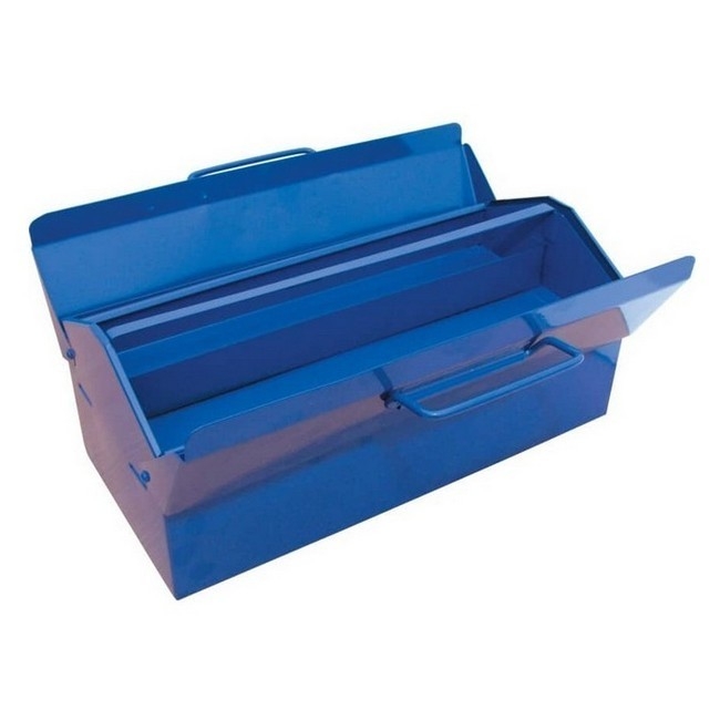 Senator Steel Tool Box - 3 Compartments - Removable Tray - Blue - 36 x 17 x 15 cm