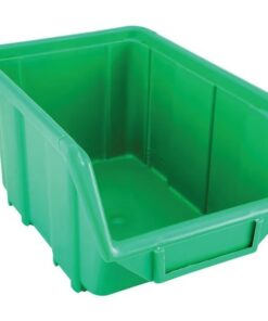 Senator Stack & Hang Plastic Bin - Small Parts Storage - SEN2 - with Label Holder - 24 x 15.5 x 12.5 cm - Green
