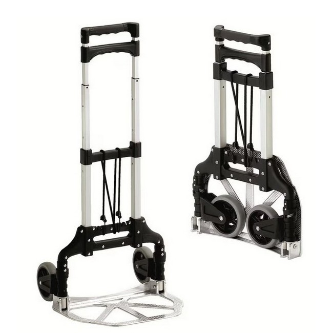 Matlock Flat Folding Sack Truck Trolley - Aluminium - 60kg Capacity - Compact - 100 cm High - Easy Folding