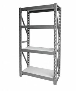 Matlock Heavy Duty Shelving - Steel - 4 Shelves - Grey - 455kg UDL Capacity - 43 x 104 x 183 cm