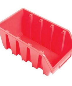 Matlock Plastic Storage Bin - Wall Mountable & Stackable - Label Holder - 20.4 x 34 x 15.5 cm - Red