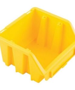 Matlock Plastic Storage Bin - Wall Mountable & Stackable - Label Holder - 11.6 x 11.2 x 7.5 cm - Yellow