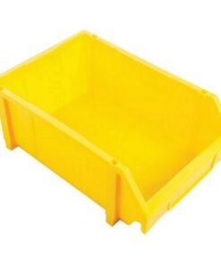 Matlock Plastic Louvre Panel Bin - Stack and Hang Container - Interlocking Design - 28 x 42.5 x 18.4 cm - Yellow