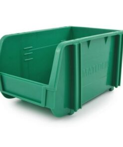 Matlock Plastic Louvre Panel Bin - Stack and Hang Container - Interlocking Design - 15.7 x 23.7 x13.2 cm - Green