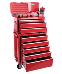 KennedyPro Professional Engineers Tool Kit - 300 Pieces - Steel Tool Chest & Roller Cabinet - 50.6 x 73.2 x 140 cm