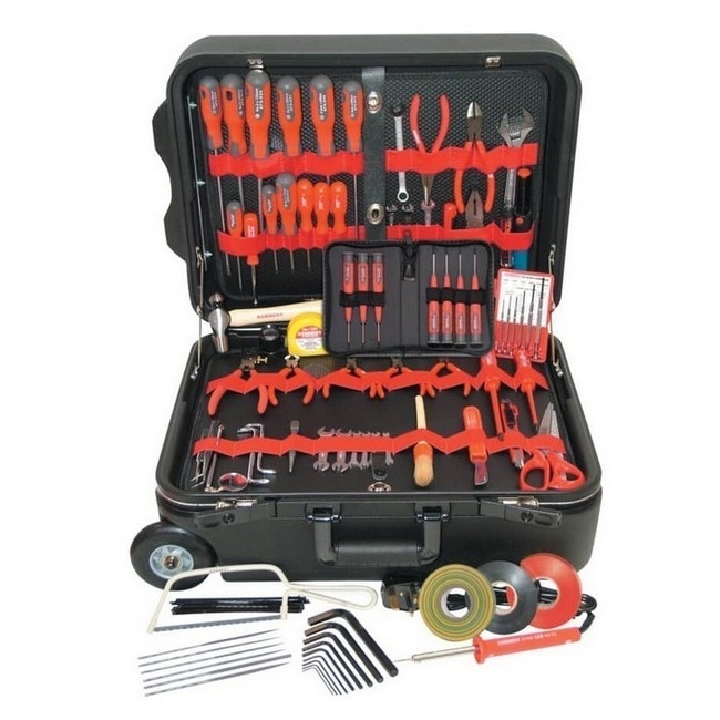 KennedyPro Professional Service Engineer Tool Kit - 102 Pieces - Plastic Service Case - 44.5 x 55 x 24.5 cm