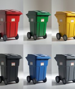 240 liter brown wheelie bin