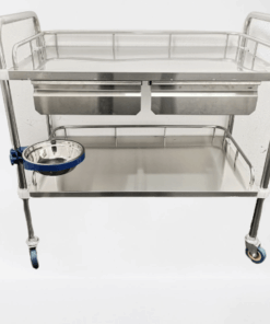 two drawer anesthetic trolley
