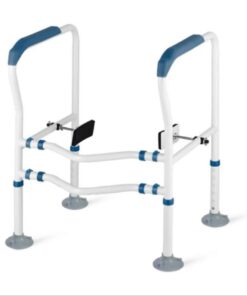 Toilet Safety Rails with Anti Slip, stand alone with backrest