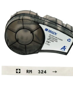 Brady High Performance Labels, Black on Transparent Polyester B-430, M21-375-430 9.53 mm x 6.4 m Roll
