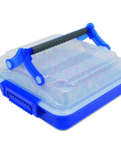 Heathrow Scientific DuraPorter XL High-Capacity Sample Transport Tote with MultiTube Insert (Clear/Blue)