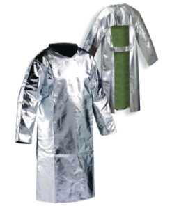 Heat protection frontal protection jacket size 52 up to 1000°C radiant heat, Preox aramid fabric, Back open, DIN EN ISO 11612, CE KAT III