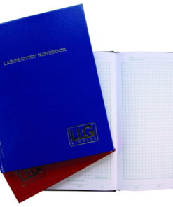 LLG Lab Notebook US Letter Format, 200 Pages, Lined Format with Red Waterproof and Chemical-Resistant Cover