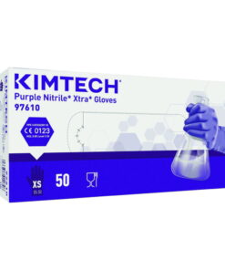 Kimberly-Clark KIMTECH Purple Nitrile* Xtra Gloves, Size XS, Purple, 300 mm, Powder-Free, Pack of 50