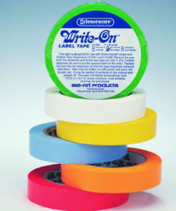 Bel-Art Adhesive Tapes, White 25.4 mm x 36.4 m, Write-On
