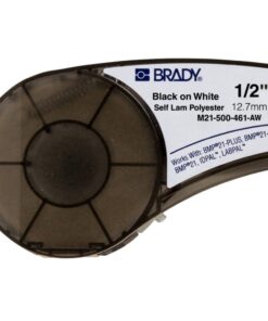 Brady High-Performance Labels White Polyester B-461 M21 500-461 12.70 mm x 6.4 m Roll