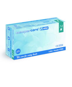 Semperit Disposable Gloves Size XL 9-10 Sempercare Edition Latex Natural White Powder-Free Non-Sterile Pack of 90