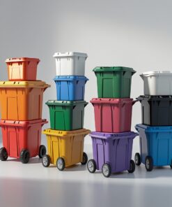240 liter yellow wheelie bin