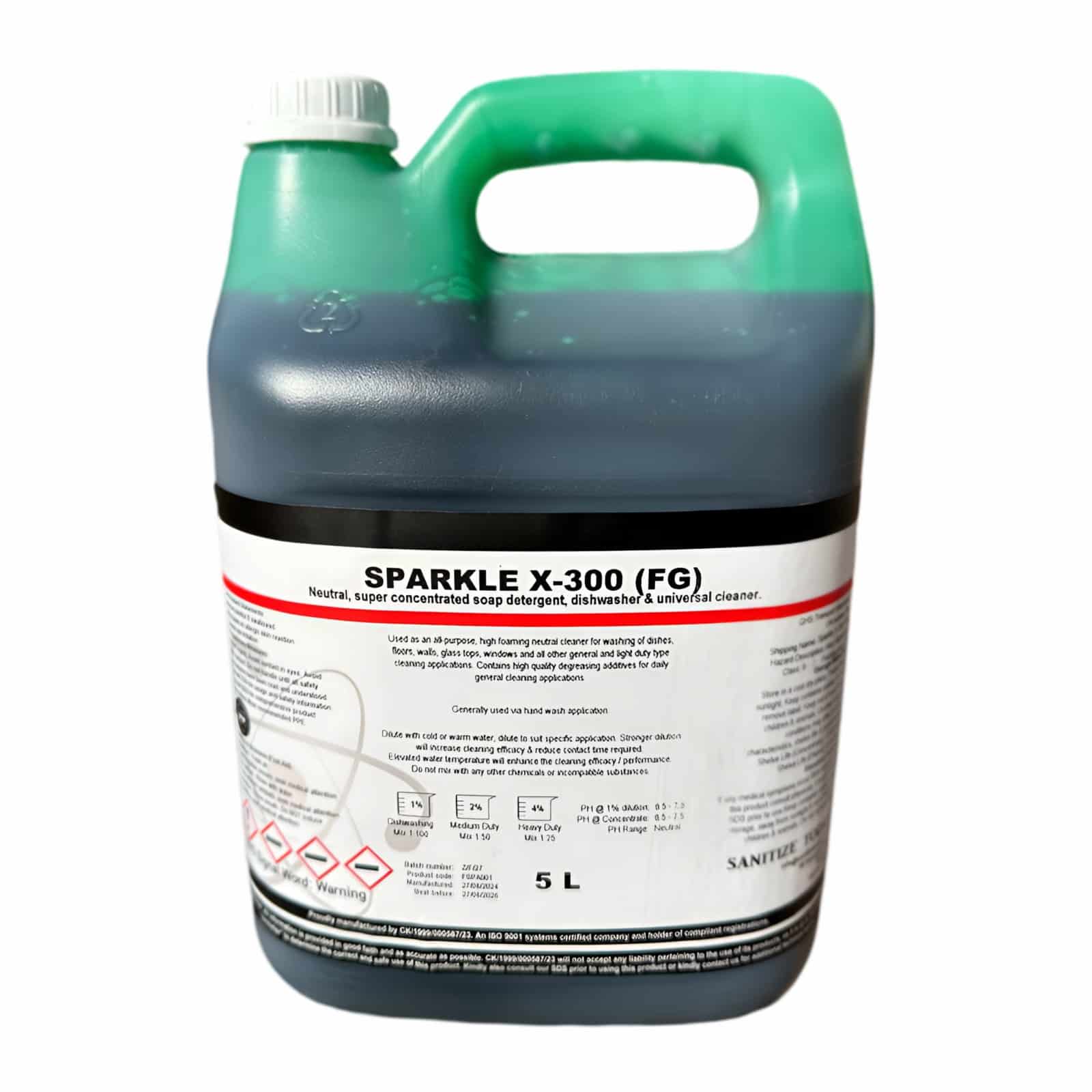 Sparkle X-300 5L (Food Grade Dish Washing Liquid)