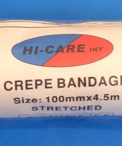 Bandage Crepe – 100mm Hi-care 4,5m Stretched