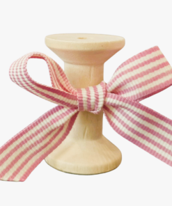 No 130 – Mallow Pink White Stripe 15mm