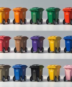 1000 liter yellow wheelie bin