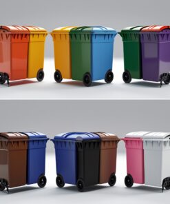550 liter white wheelie bin