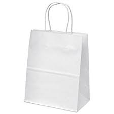 Eco Bag – A3 White kraft with Paper Twist Handle