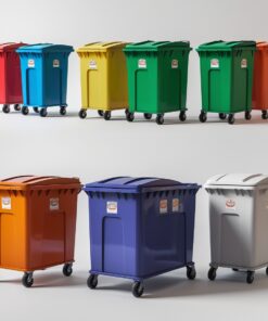 550 liter pink wheelie bin