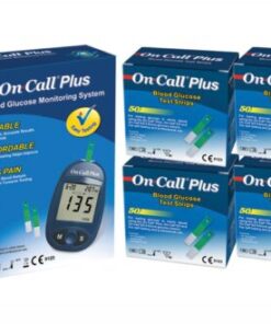 Glucose Meter + 4 boxes On Call Plus 50 Test Strips – Banded Pack