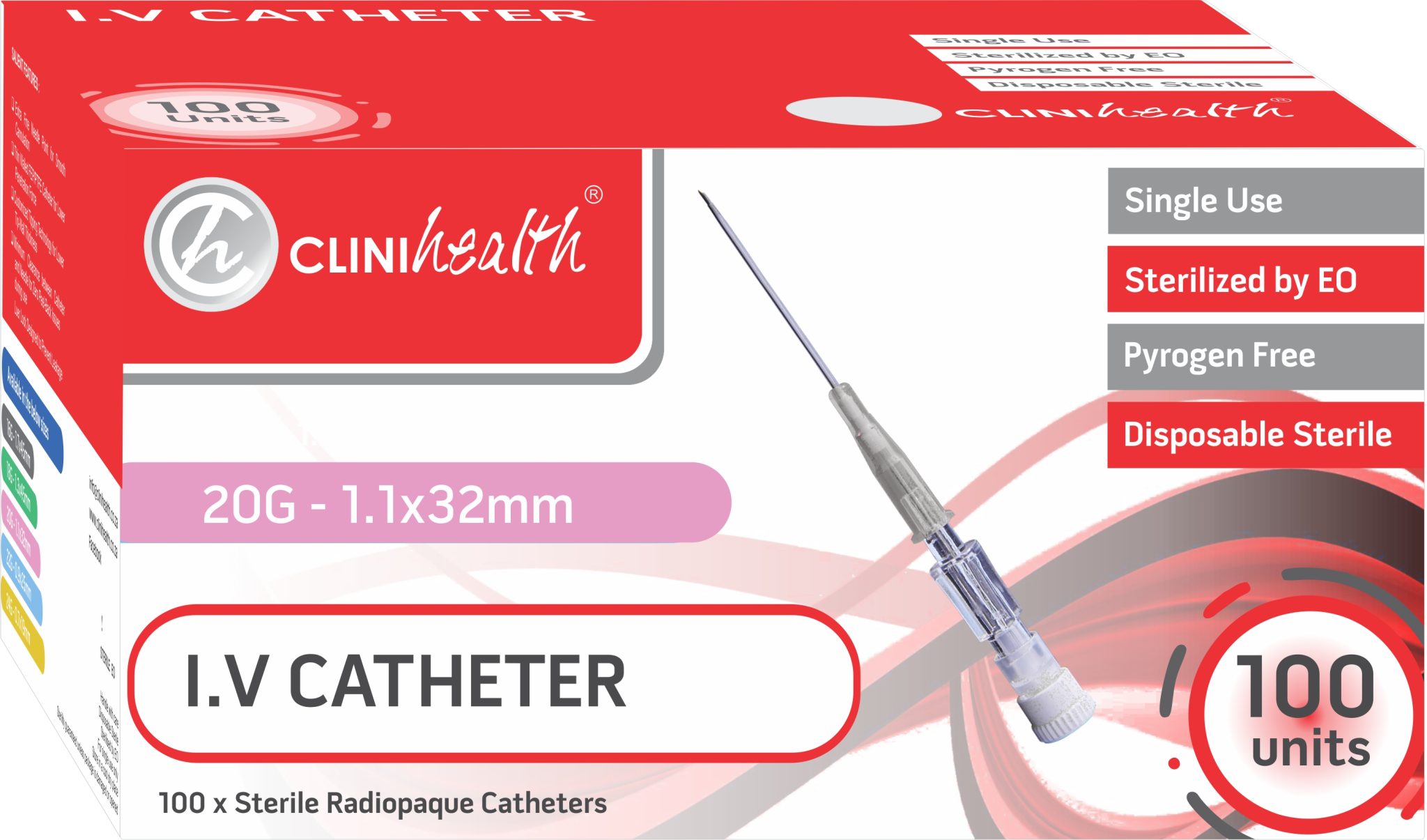 IV Catheter 20G without port and wings – 100s