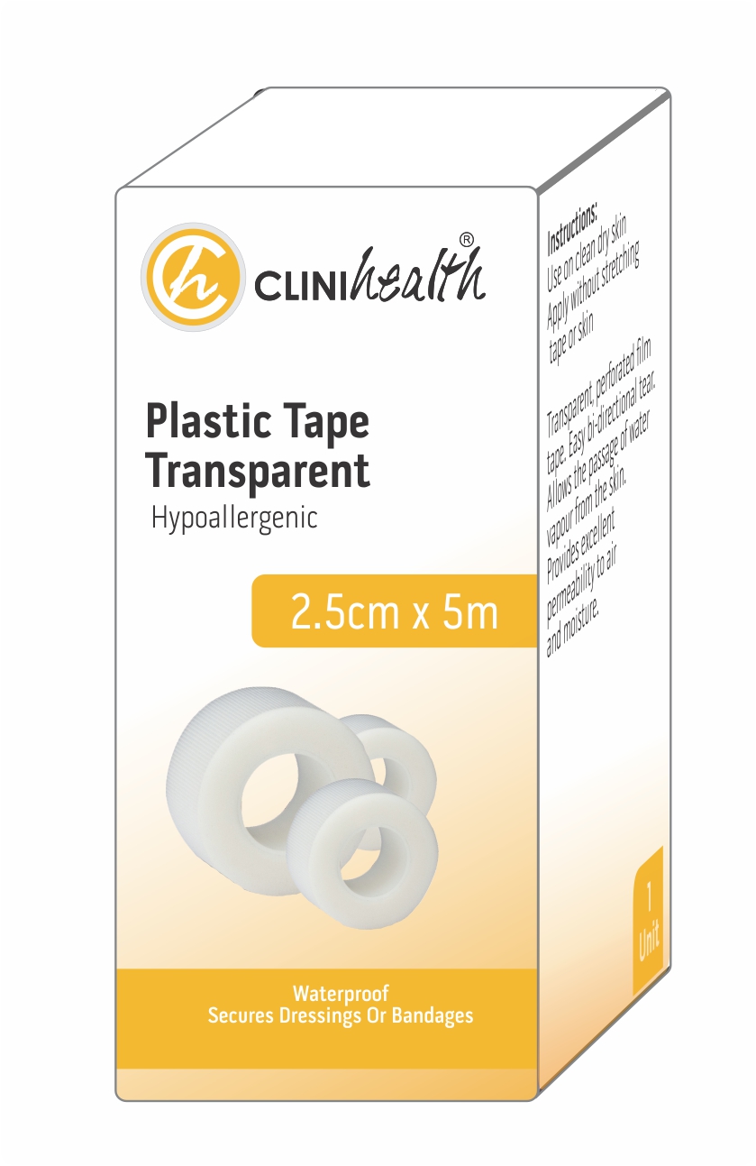 Plastic Tape Transparent – 2.5cmx5m – Singles