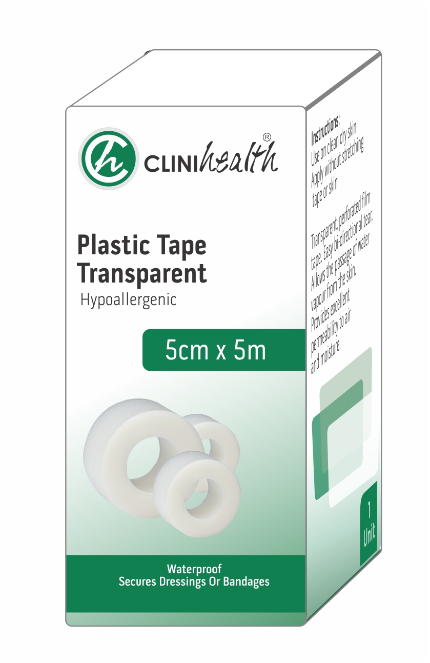 Plastic Tape Transparent 5cm x 5m – Singles