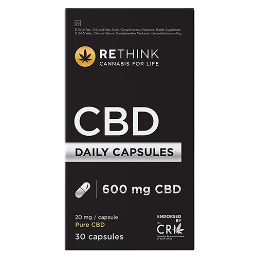 Rethink Cbd Daily Caps 600mg – 30’s