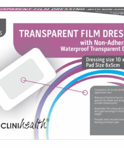 Dressing Transparent Film with Non Adherent Pad 10 x 9cm – 50s