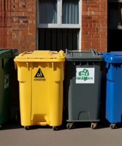 360l green wheelie bin